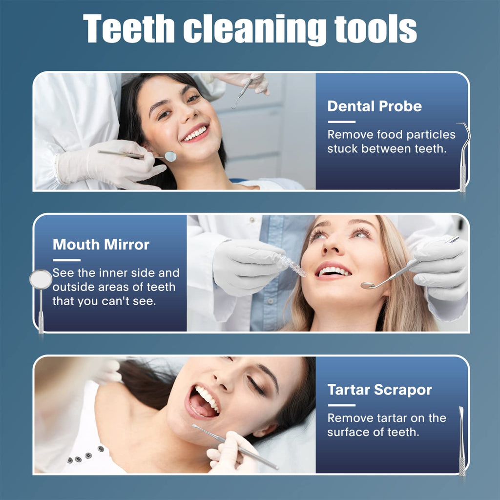 Plaque Remover for Teeth - Tartar Remover for Teeth, Dental Calculus Remover Teeth Cleaning Kit