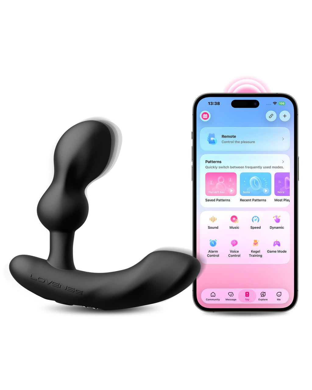 LOVENSE Edge 2 Prostate Massager Vibrating Butt Plug, Remote Anal Vibrator