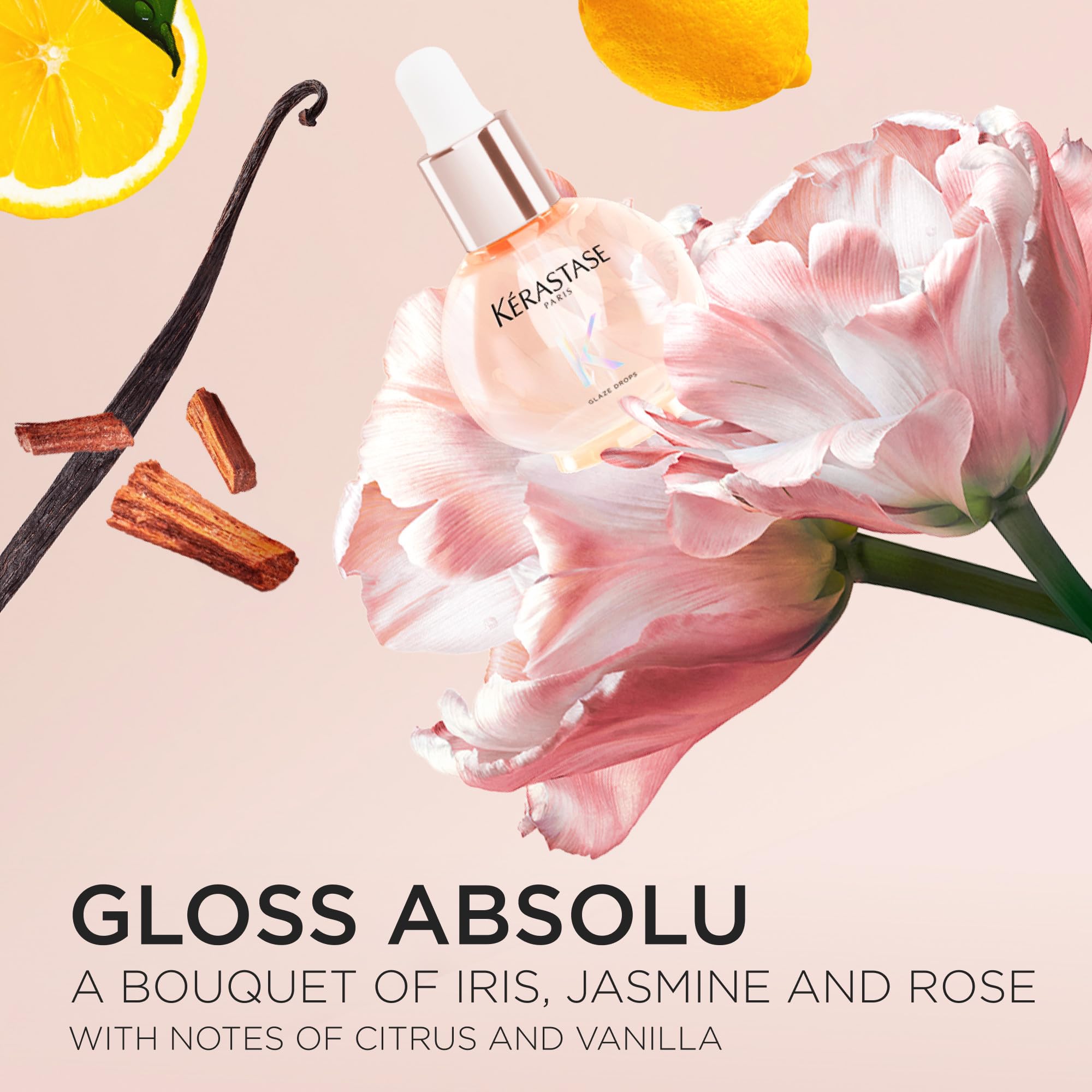 Kerastase Gloss Absolu Glaze Drops Anti-Frizz Hair Oil - Adds gloss and shine, nourishes and hydrates hair, with Hyaluronic Acid and Glycolic Acid, For All Hair Types
