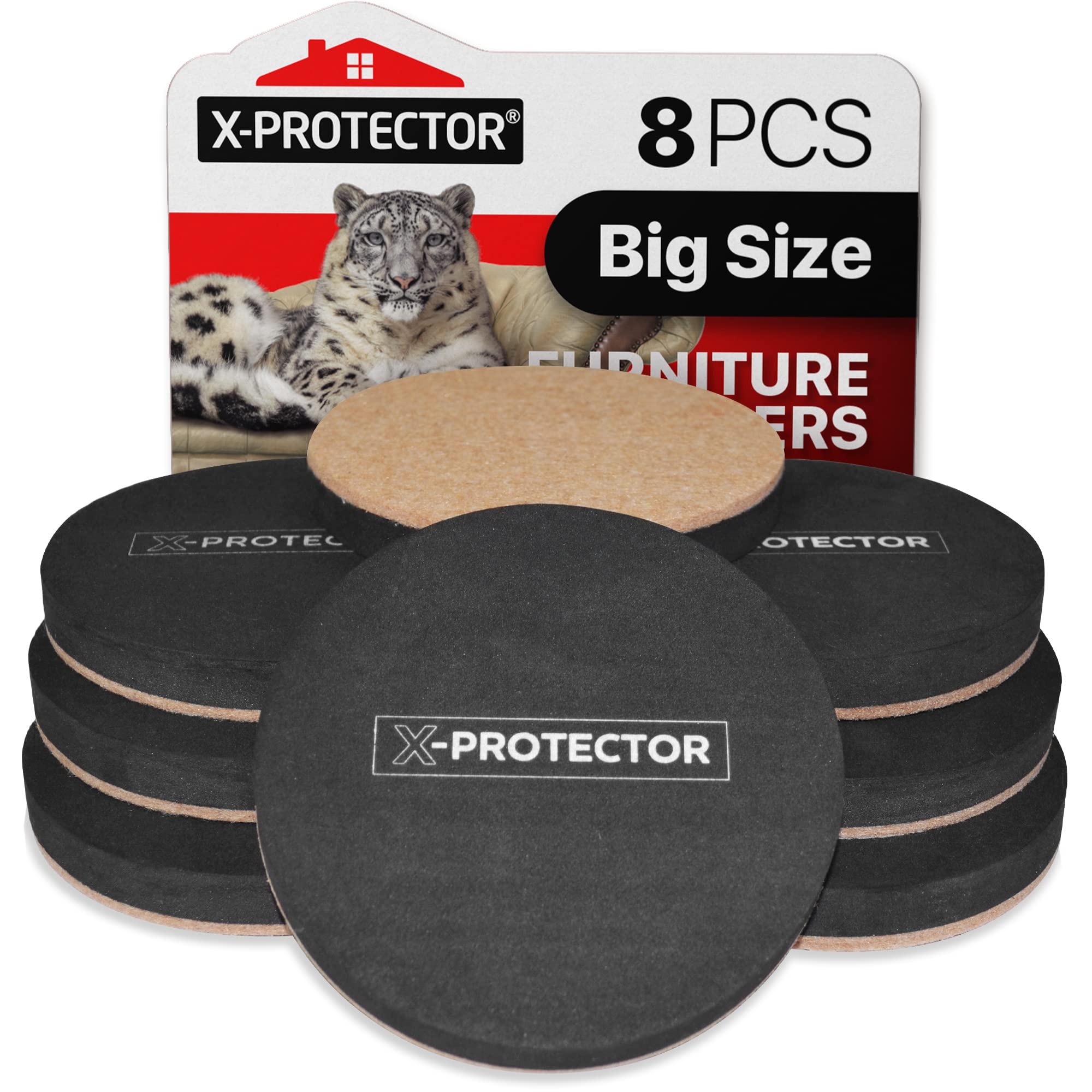 Buy now Felt Furniture Sliders Hardwood Floors X-PROTECTOR – 16 PCS 3 1/2" Furniture Sliders – Heavy Duty Felt Sliders Hard Surfaces – Move Your Furniture Easily & Safely! 8 PCS 4 3 4 inch at indiglob india