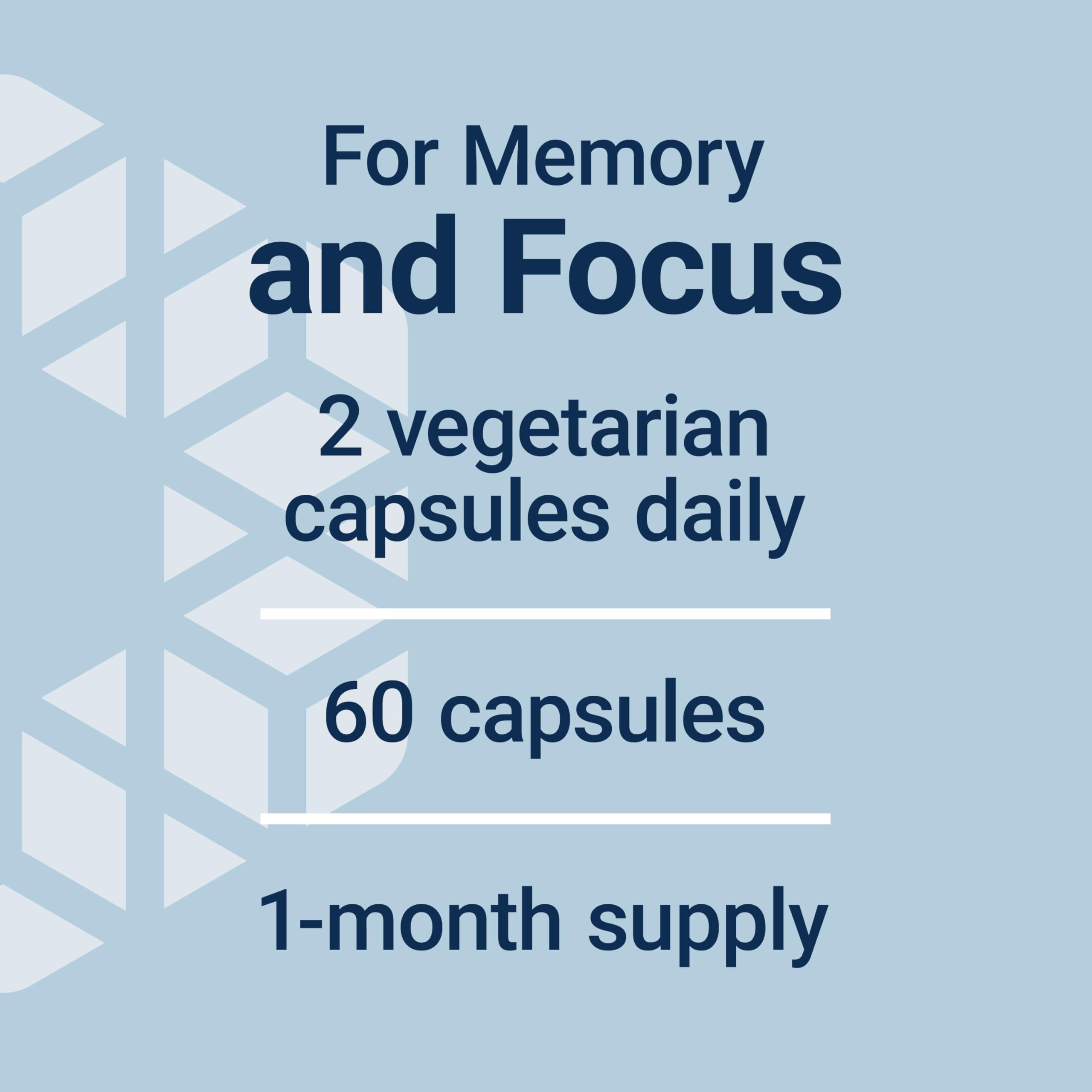 Life Extension Citicoline (CDP-Choline), 60 Capsules | Brain Supplement for Memory, Focus, Attention & Brain Energy, Gluten-Free, Non-GMO & Vegetarian