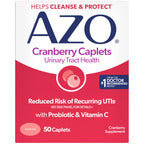 AZO Cranberry Pills for Urinary Tract Health for Women & Men, 50 Caplets | Made with Pacran Cranberry Powder, Sugar-Free Caplets, Bladder Support, 1 Serving Equals 1 Glass of Juice