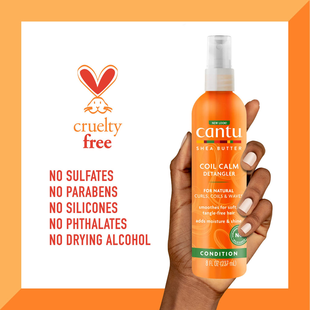 Cantu Coil Calm Detangler with Shea Butter for Natural Hair, 8 fl oz