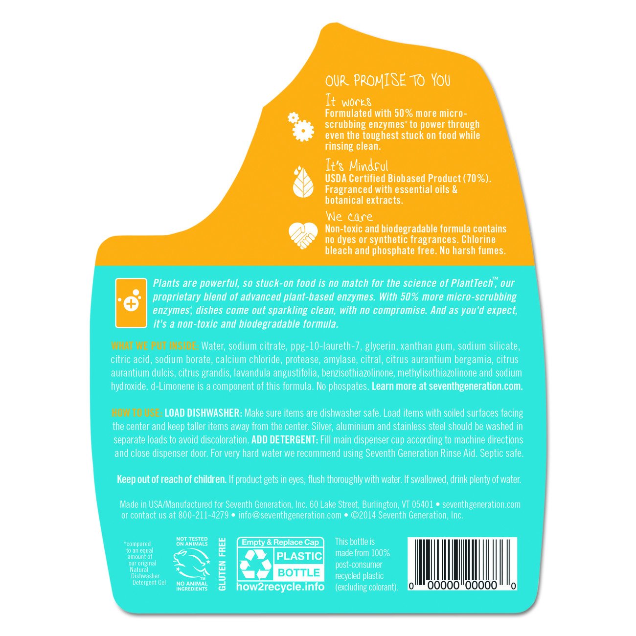 Buy now Seventh Generation Ultra Power Plus Auto Dish Gel, Fresh Citrus Scent, 65 Ounce at indiglob india