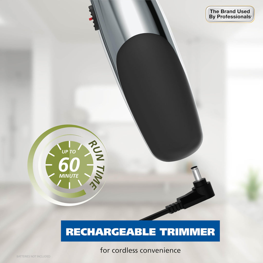 Wahl Groomsman Rechargeable Beard Trimmer Kit & Bonus Battery Nose Trimmer | Trim Beards & Mustaches With The Rechargeable Trimmer And Nose Hair With The Bonus Battery Wet/Dry Trimmer – Model 5622V