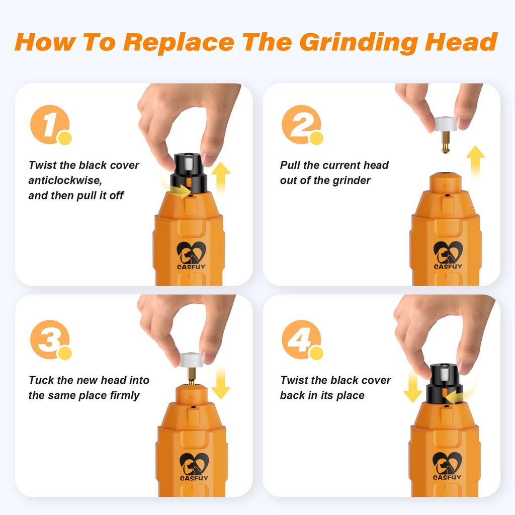 Casfuy Replacement Dog Nail Grinder Wheel – Compatible with Model N10, N20, N30, N50, N60, N65 (Not for Model N70 / N75 / N90)