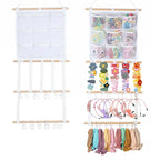 Headband Holder Hair Bows Organizer for Girls, Large Capacity Bow Holder, Pre-Assembled Hair Accessories Wall Hanging Organizer for Toddler Baby Girl Nursery Room Décor