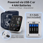 FDA-Cleared Blood Pressure Monitor, Easy One-Touch BP Machine, Wide Cuff