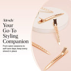 Kitsch Professional Alligator Clips - Rose Gold, 6 Pcs | 3.5" Aluminum Duckbill Hair Clips for Styling – Great Hair Sectioning Clips For Salon, Makeup Application