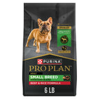 Purina Pro Plan Small Breed Dry Dog Food, Shredded Blend Beef, 6 lb Bag