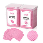 GAOY Lint Free Nail Wipes, 400 Pcs Nail Polish Remover Pads, Non-Woven Cotton Pads Gel Cleaning Wipes, Manicure Supplies for Professional Salon and DIY Art