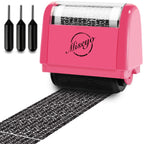 Buy now Miseyo Wide Identity Theft Protection Roller Stamp Set - Yellow (3 Refill Ink Included) at indiglob india