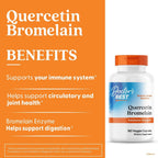 Buy now Doctor's Best Quercetin Bromelain, Immunity Support Capsule, Heart, Joint & Healthy Respiratory System, Non-GMO, Vegan, Gluten Free, Soy Free,180 VC at indiglob india