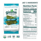 Buy now Gimme Seaweed Organic Premium Roasted Seaweed Snacks, Sea Salt, 6 Count, Keto, Vegan, Gluten-Free, Great Source of Omega3s and Iodine, Healthy On-The-Go Snack for Kids and Adults at indiglob india