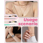 4 PCS Bracelet Helper Tool, Quick Release Fastener Helpers Tool Hooks for Necklace, Jewelry, Watch, Portable Bracelet Assistance Tool to Put on Yourself, Clip, Clasp Helper with Non-Slip Rubber Tips.