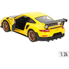 Buy now Maisto Porsche 911 GT2 RS Yellow with Carbon Hood and Gold Wheels Special Edition 1/24 Diecast Model Car at indiglob india