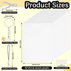 WoBiogHo 161 Pcs Shrink Plastic Keychain Making Kit with 30 Sheets