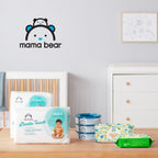 Amazon Brand - Mama Bear Baby Hand & Face Wipes, Unscented, Fragrance Free, Cleansing, Formulated without Parabens and Phthalates, 180 Count (9 Packs of 20)