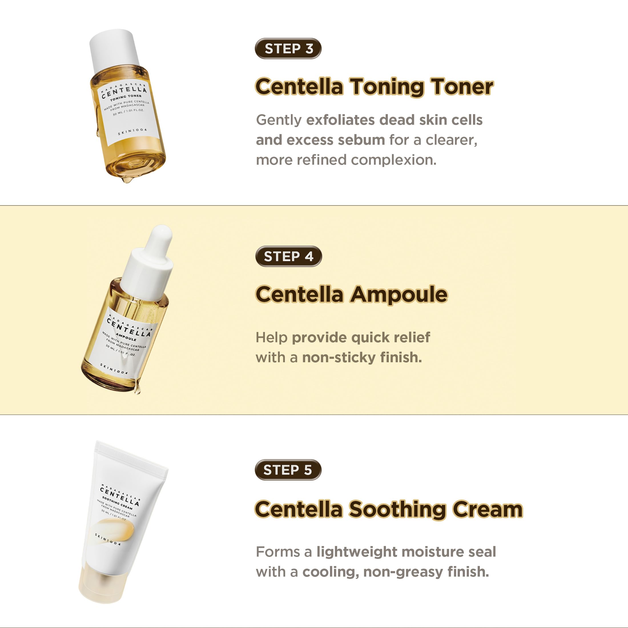 SKIN1004 Centella Travel Kit, Korean Skin Care Set of 5, Travel Size | A Travel Size Skincare Gift Set with Toner, Serum, Oil Cleanser, Face Wash, and Moisturizer, Made with Madagascar Centella