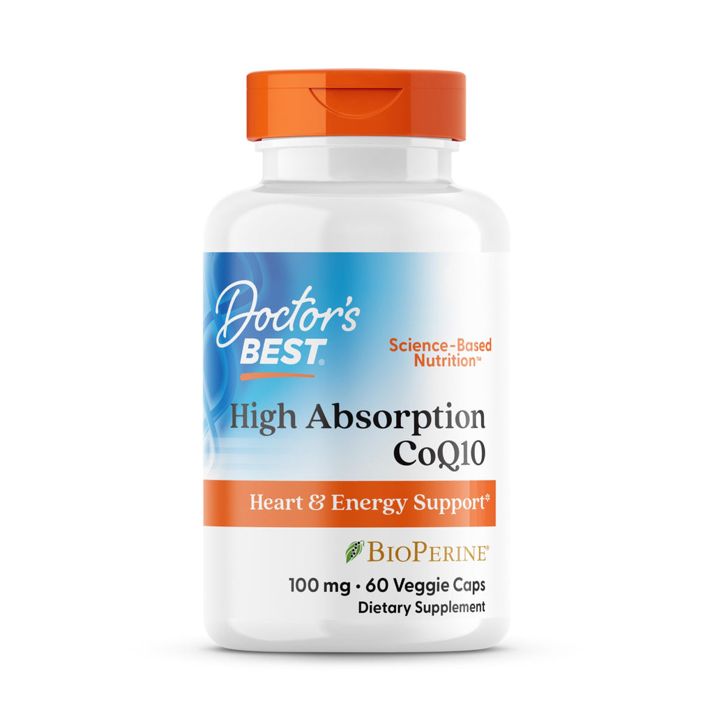 Doctor's Best High Absorption CoQ10 with BioPerine Supplement - Coenzyme Q10 Caps for Heart Health & Antioxidant Support, Naturally Fermented CoQ10 - 360 Veg Capsules