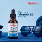 MARYRUTH'S USDA Organic Vitamin K2 MK7 Liquid Drops for Adults & Kids, 1 oz