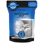 Aromasong Dishwasher Salt - 100% Natural Water Softening Agent for Cleaner Dishes & Washer Reactivation - Compatible with Bosch, Miele, Whirlpool, Thermador, and more - 5 LB.