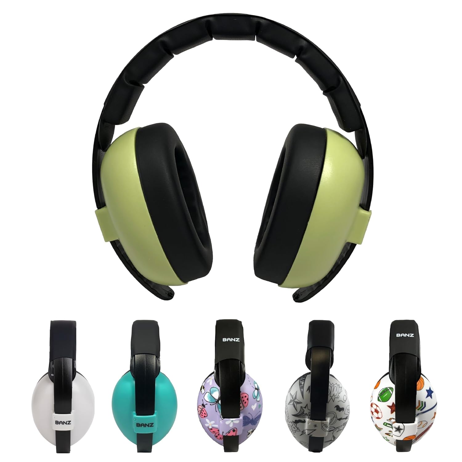Buy now Banz Bubzee Baby Headphones for Noise Protection - Baby Ear Muffs, Newborn Infant & Toddler, 0 to 36 Months, Adjustable Leaf Green at indiglob india