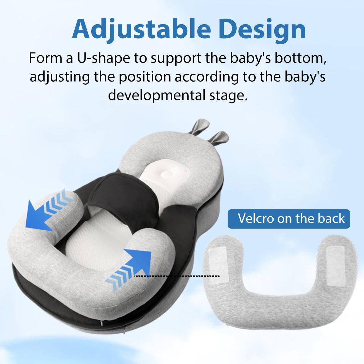 Baby Lounger, Dual-Function Removable Machine-Washable Pad