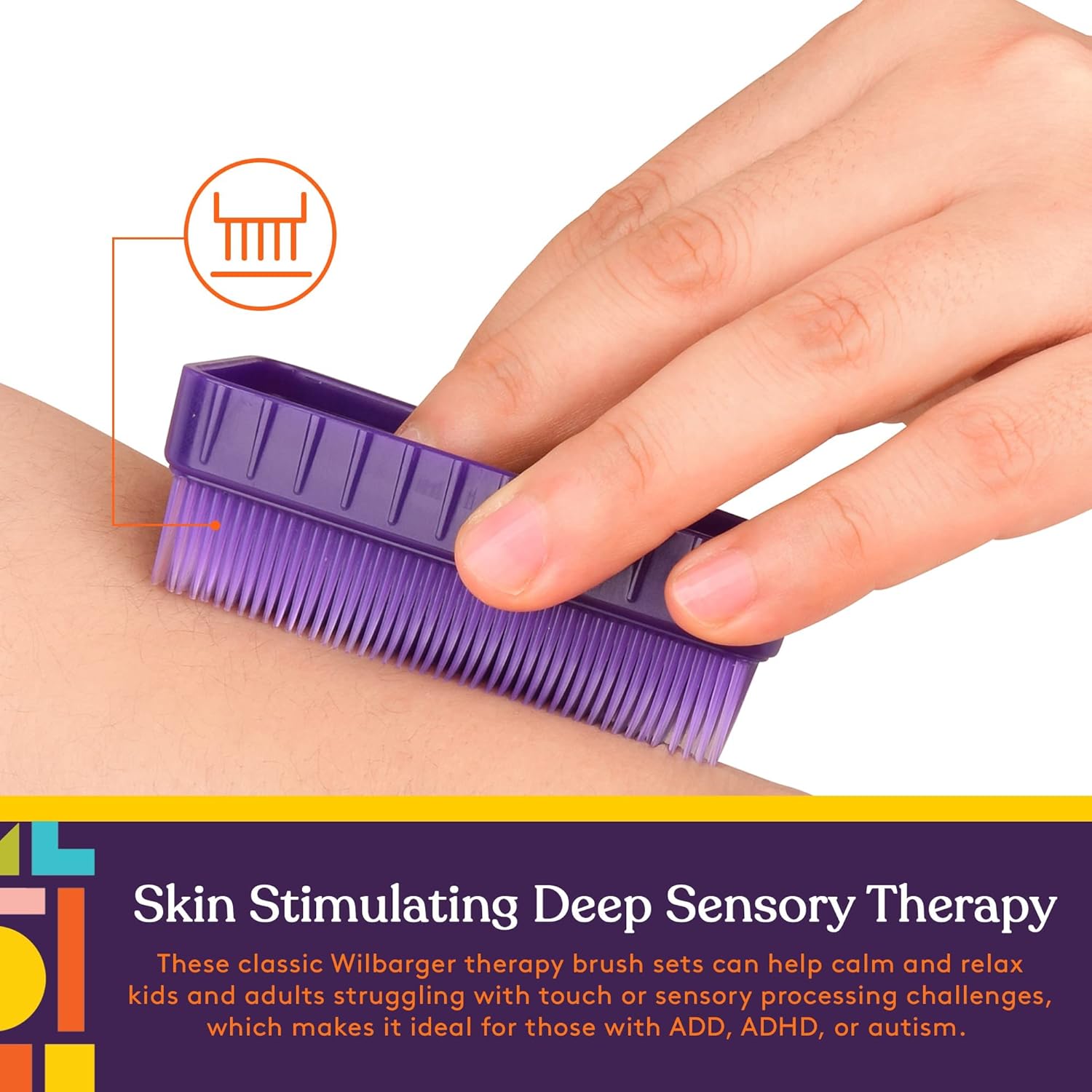 Buy now Special Supplies Sensory Brush Therapressure Therapy Brush for Occupational and Sensory Brushing, Stimulating, Calming Tools for Kids and Adults, Soft Flexible Bristles, Latex Free (Colored 12-Pack) at indiglob india