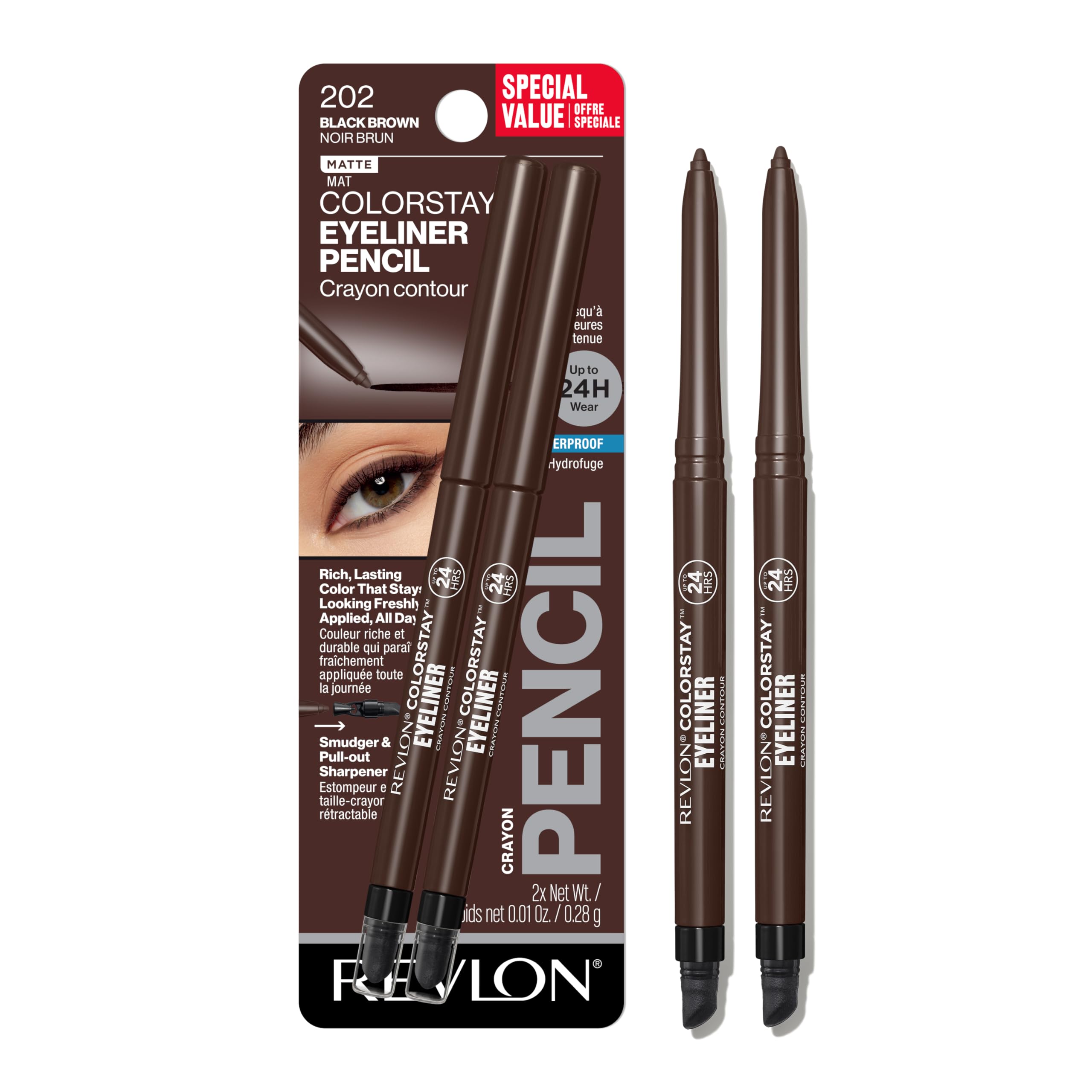 Buy now Revlon ColorStay Eyeliner Pencil, Black [201], 0.01 oz (Pack of 12) at indiglob india
