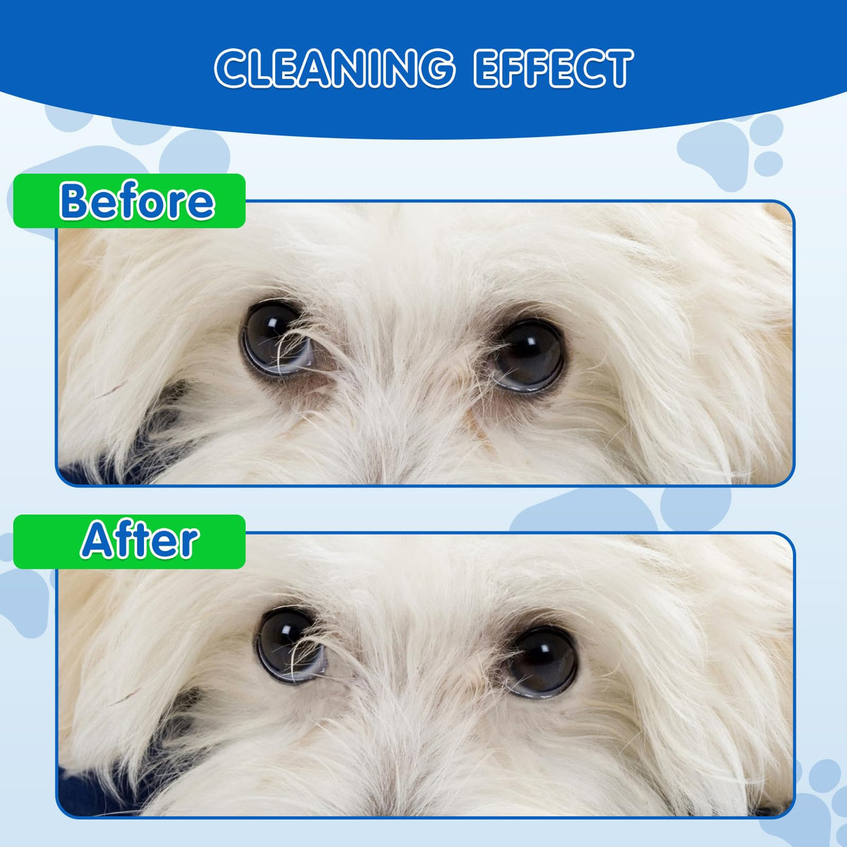 VOISEN 400Pcs Eyes Wipes for Dogs, Pet Tear Stain Remover Wipes