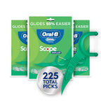 Buy now Oral-B Glide Mint Dental Floss Picks with Long Lasting Scope Flavor, 3 Pack of 75 Picks (225 Total) at indiglob india