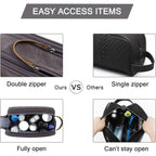 Buy now BAGSMART Toiletry Bag for Men, Canvas Travel Toiletry Organizer Dopp Kit Water-resistant Shaving Bag for Toiletries Accessories,Grey-Medium at indiglob india