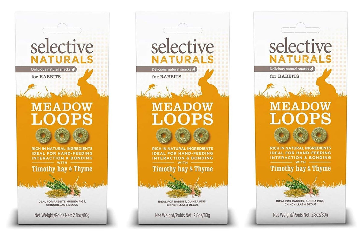Supreme Petfoods 3 Pack of Selective Naturals Meadow Loops, 2.8 Ounces each, with Timothy Hay and Thyme