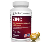 Dr. Berg Zinc 30 mg (60 Capsules) – High Potency 7-in-1 Immune Support Formula – Chelated Zinc with Vitamin D & Selenium for Healthy Skin, Hair & Daily Wellness – No Fillers, 4X Tested*