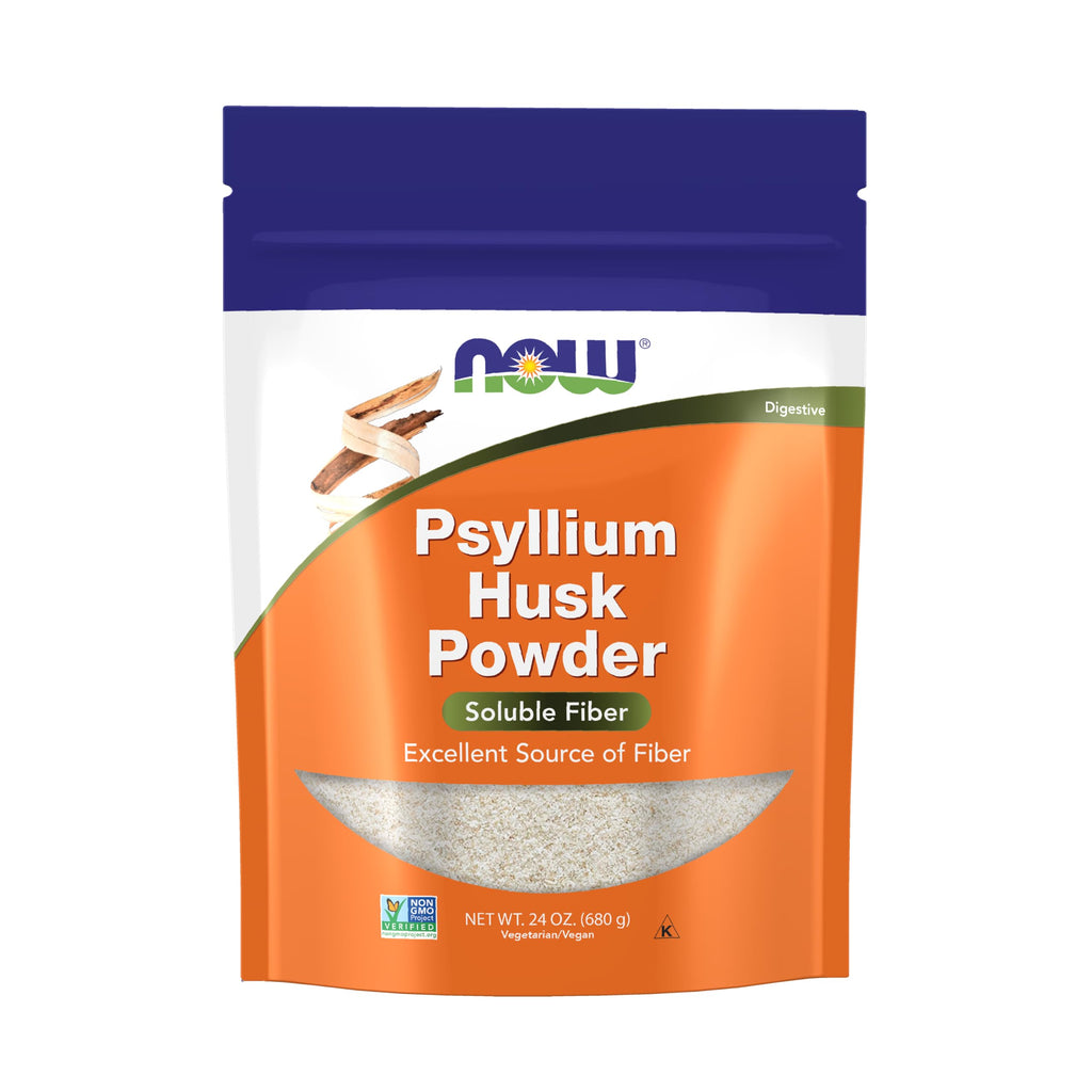 NOW Foods Supplements, Psyllium Husk Powder, Non-GMO Project Verified, Soluble Fiber, 12-Ounce