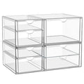 Acrylic Makeup Organizer with 19 Drawers,Storage Drawer Organizer | Bathroom Organizers and Storage for Palettes, Cosmetic, and Beauty Supplies, Desk Organization