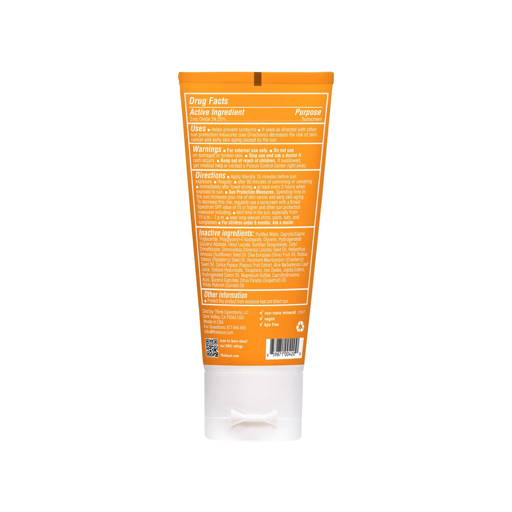 Thinkdaily Tinted Sunscreen for Face SPF 30 Mineral Zinc Oxide, 2 Fl Oz