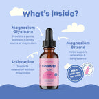 JoySpring Calmify Kids Magnesium Glycinate Drops, 30 Servings, 3+ | With L-theanine, chamomile and passion flower, supports non-drowsy calm and relaxation, sugar-free liquid, gentle daily use