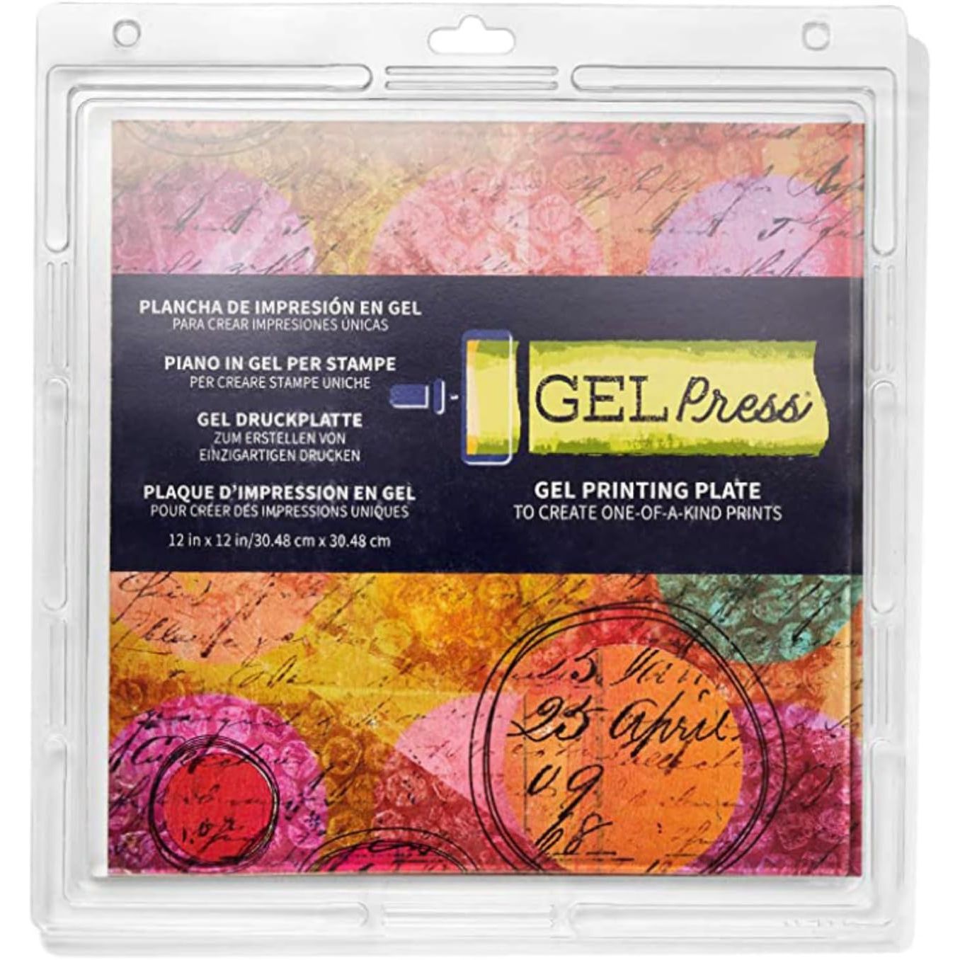Buy now Gel Press Monoprinting Print Plate - 12” X 14” Gel Plate - Printmaking Supplies - Reusable Gel Printing Plate for Press Art for Card Making, Scrapbooking, Journaling, Arts and Crafts, Home Decor 12" x 12" at indiglob india