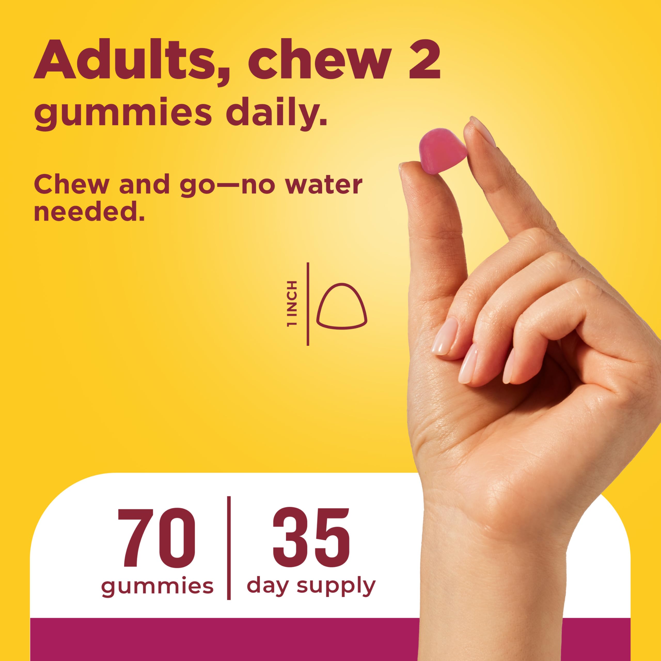 Nature Made Multivitamin for Women, 70 Multi Vitamin Gummies | Womens Gummy Multivitamins for Daily Nutritional Support, Strawberry Flavored, 35 Day Supply