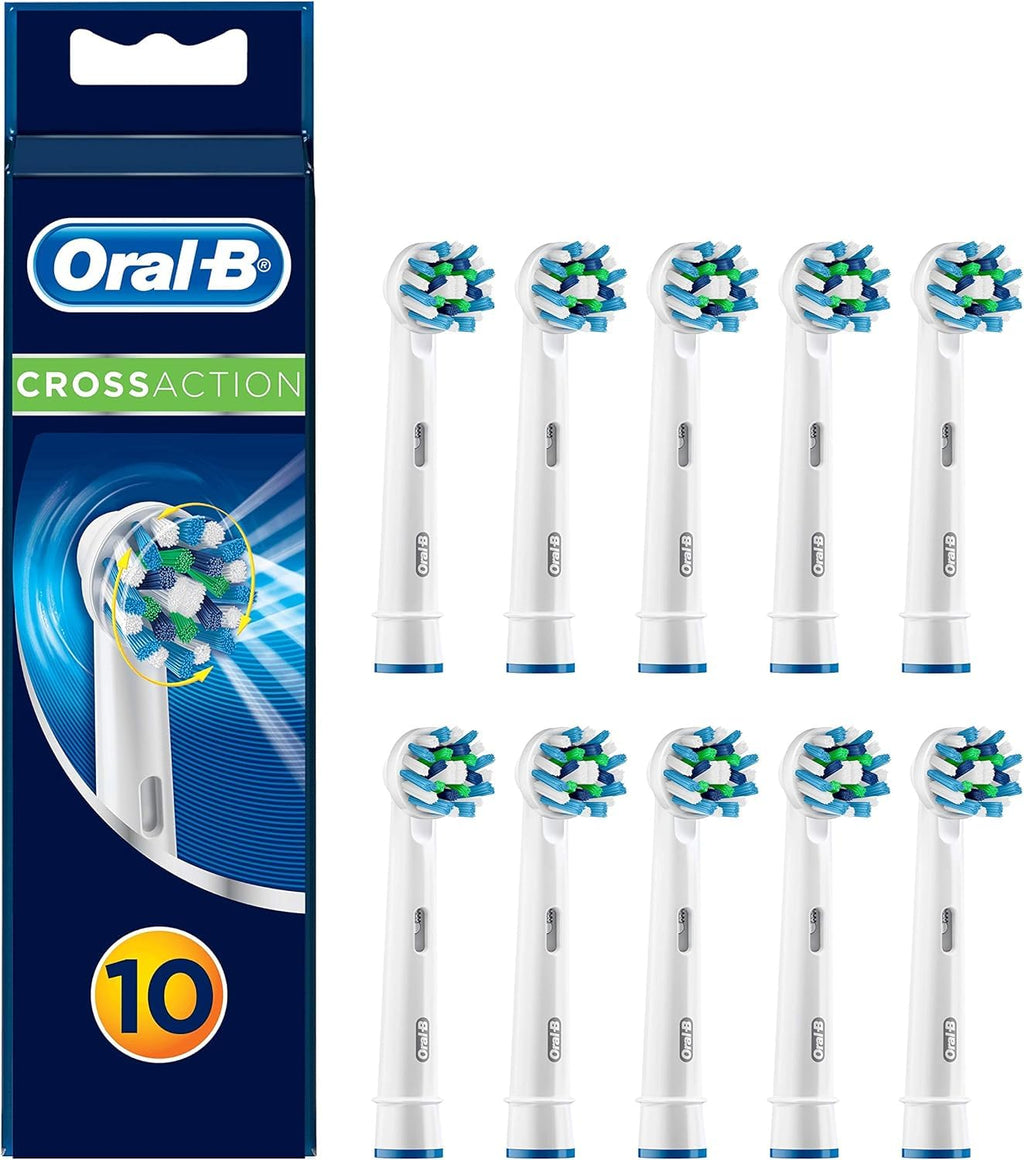 Buy now Oral-B Pro Cross Action Toothbrush Heads for Electric Toothbrush, Pack of 10, Suitable for a Post Box at indiglob india