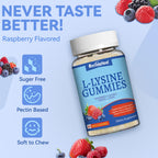 L-Lysine 1000mg Gummies, Chewable Lysine Supplement for Adults