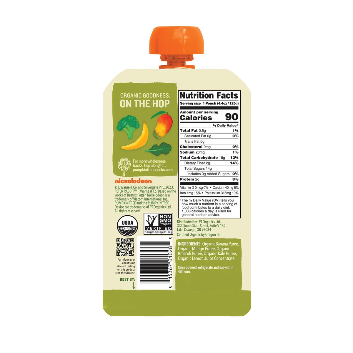 Peter Rabbit Organics Baby Kale Broccoli Mango, 4.40 oz- Packaging may vary