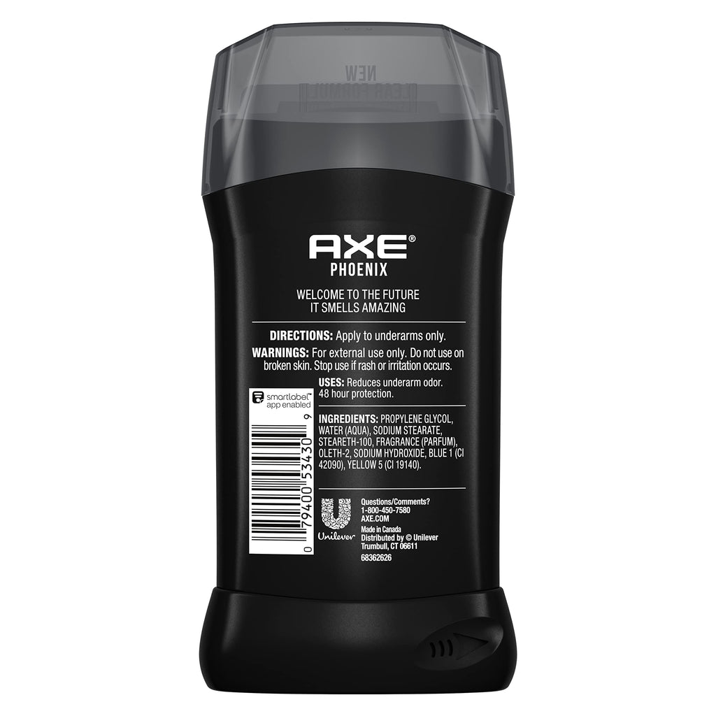 AXE Deodorant Stick for Men Phoenix 3 oz Twin Pack | For Long Lasting Odor Protection. Crushed Mint & Rosemary, Aluminum Free