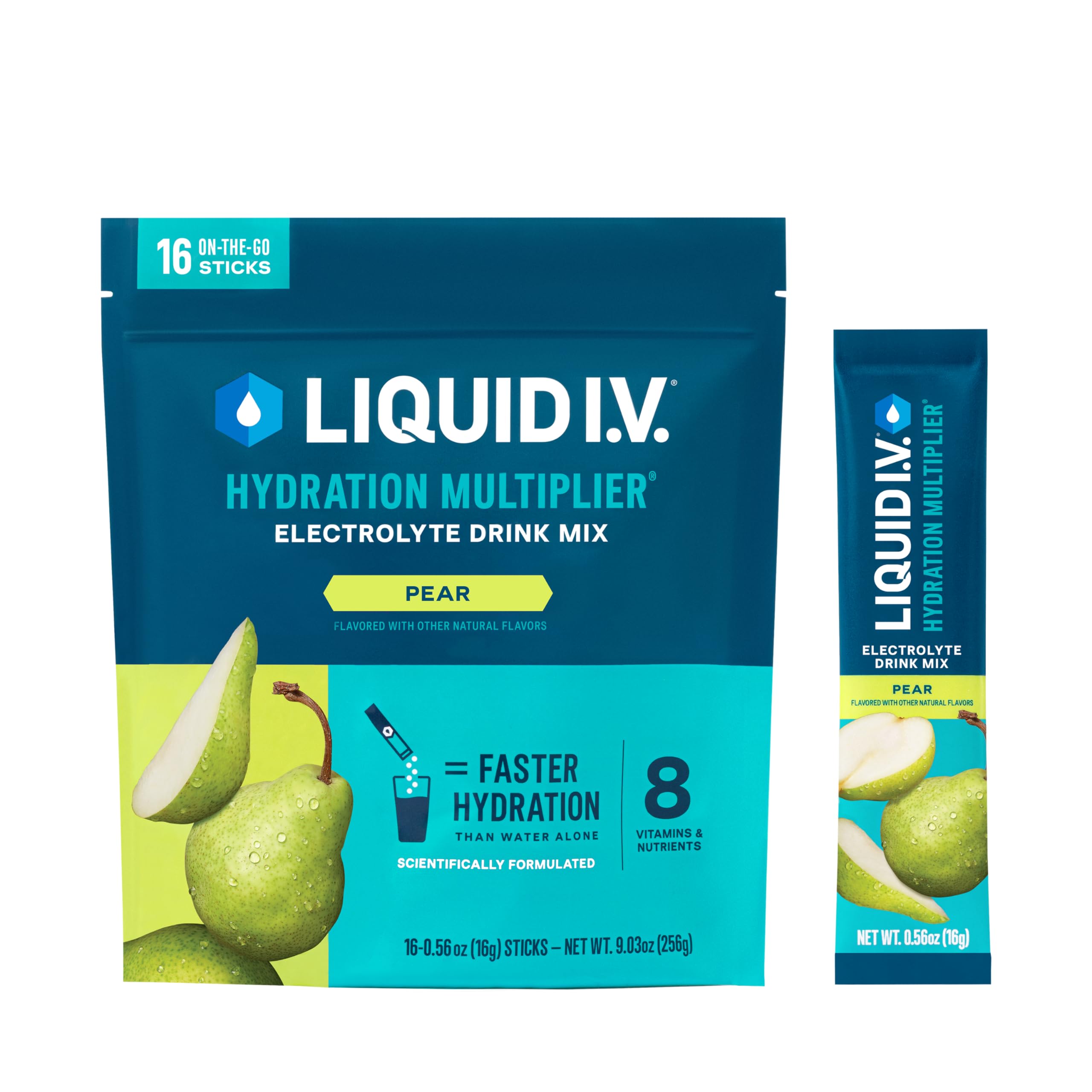 Buy now Liquid I.V.Â® Hydration Multiplier - Lemon Lime | Electrolyte Powder Drink Mix | 1 Pack (16 Servings) Pear at indiglob india
