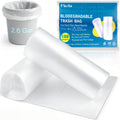 Clear Trash Bags - 100 Clear 2.6 Gallon Small Garbage Bags, Strong, Leakage-Free, Unscented Thick for Bathroom, Office, Kitchen Small Trash Can