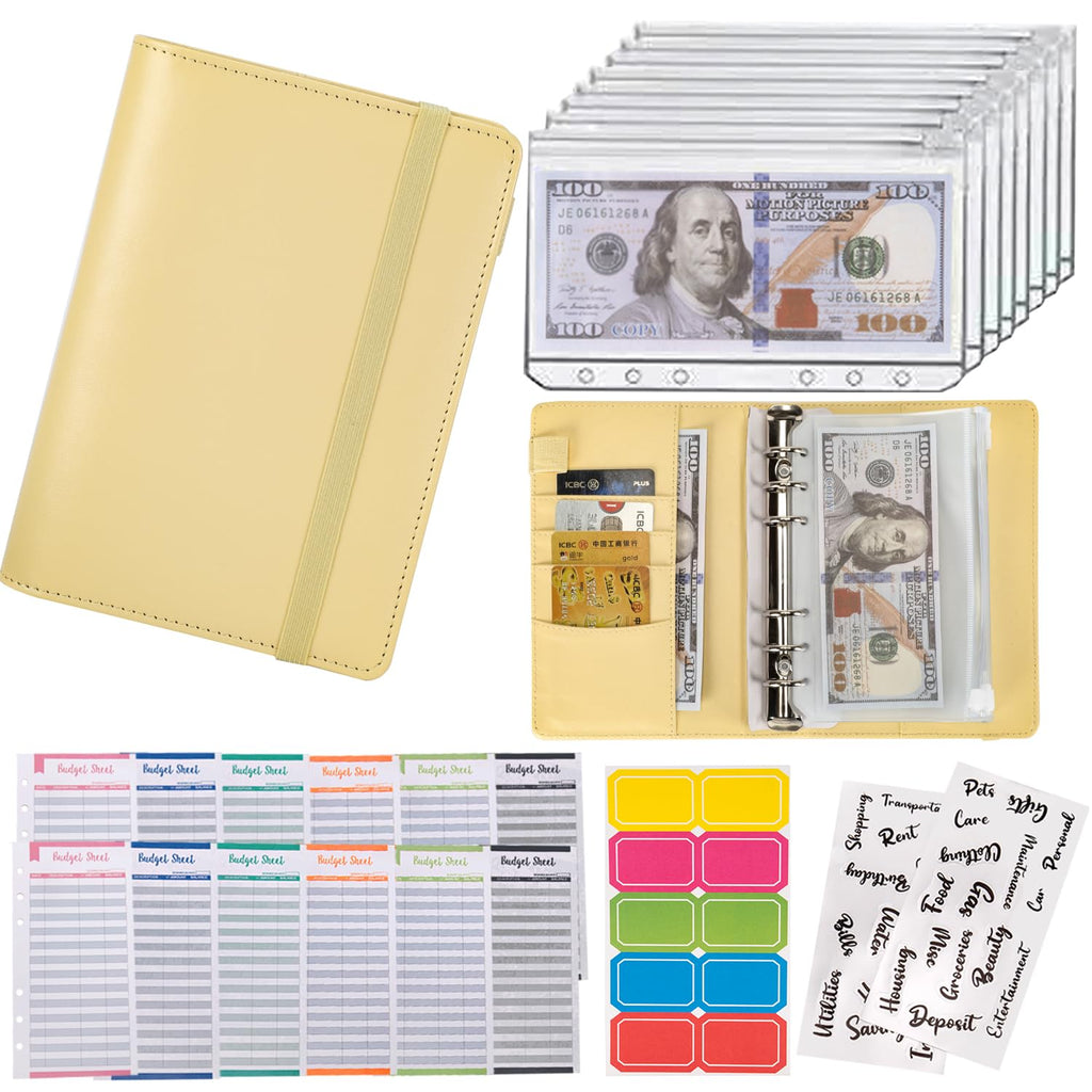 Buy now NICOOTHBudget Binder Cash Envelopes A6 Money Saving Binder with Zipper envelopes (Purple) at indiglob india
