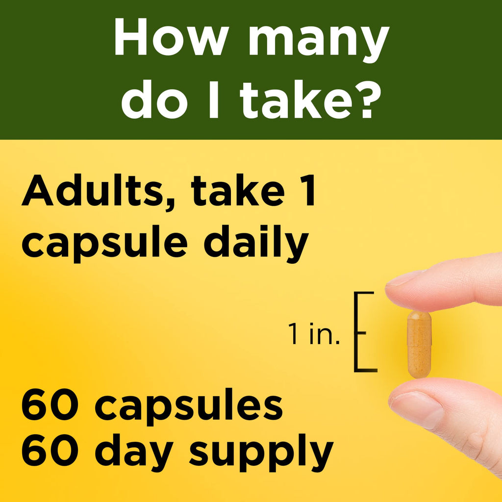 Nature Made Turmeric Curcumin 500 mg, Herbal Supplements, 60 Capsules