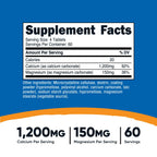 Nutricost Calcium & Magnesium Carbonate 240 Tablets, 60 Servings, GMO-Free